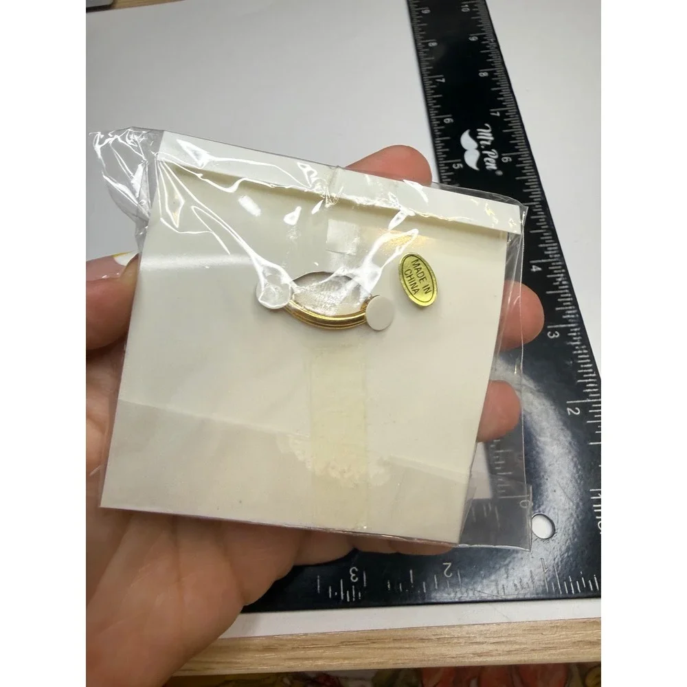 Vintage Multi Color Enamel Star Keychain Gold Tone Retro New Old Stock Bag Charm